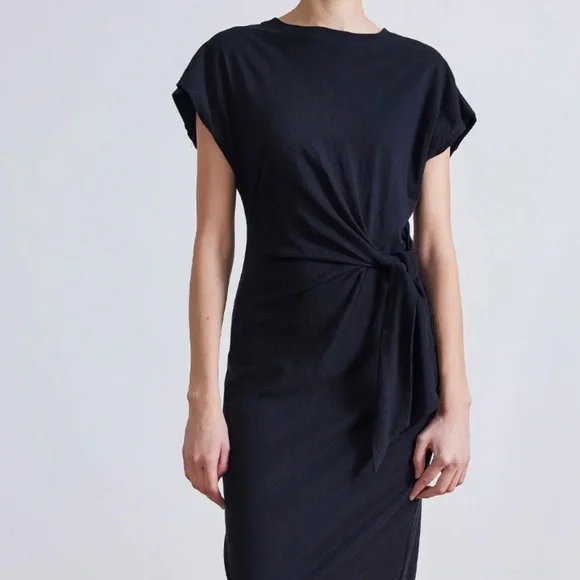 Apiece Apart Black Midi Dress - Picture 3 of 8